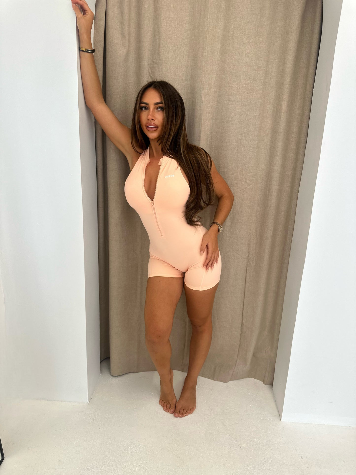 Peach Sculpt Fitness playsuit