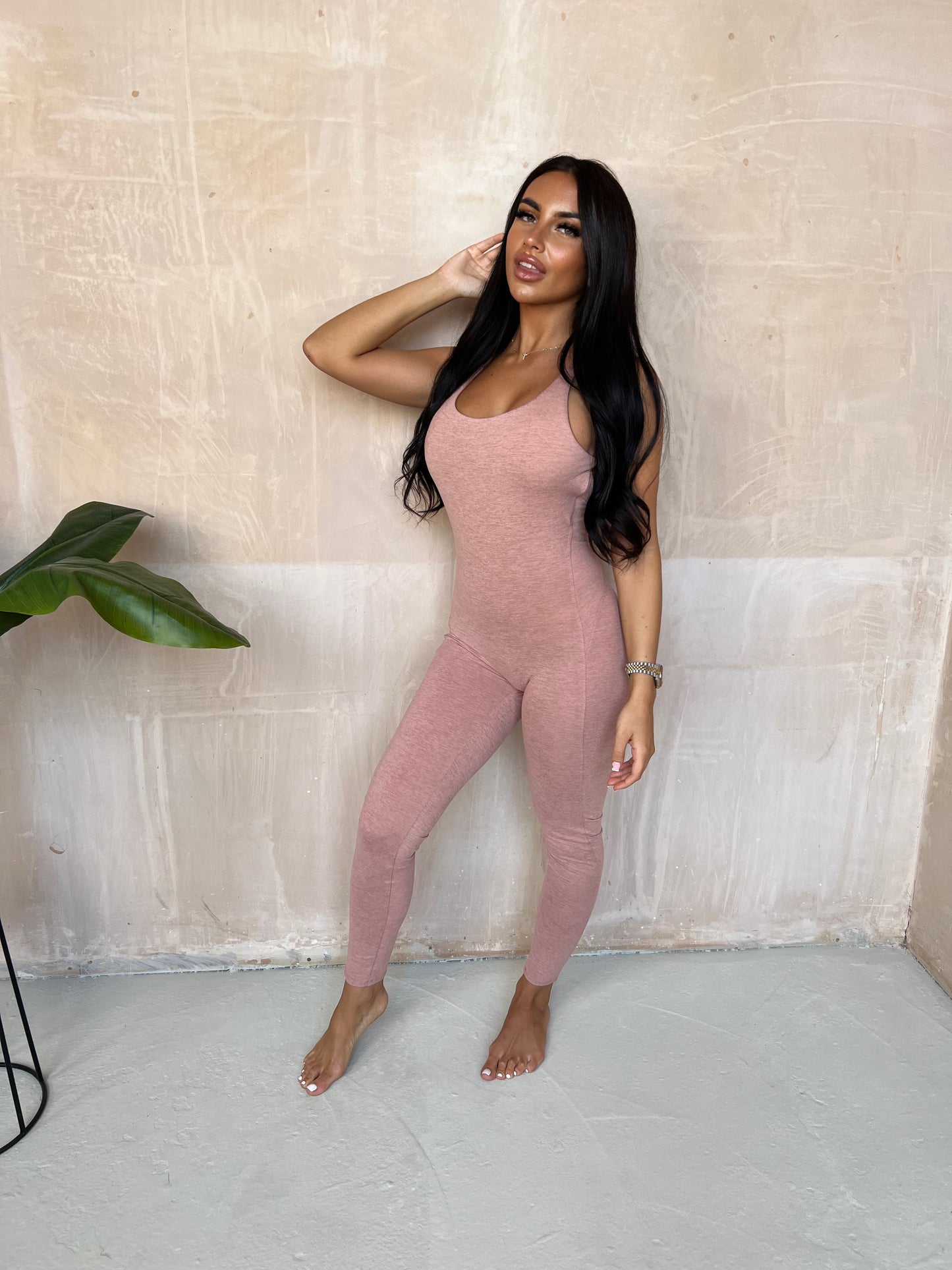 Nude sculpt BBL jumpsuit